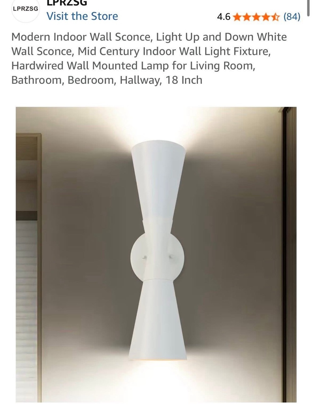 Modern Double Cone Wall Sconce — 18 inch